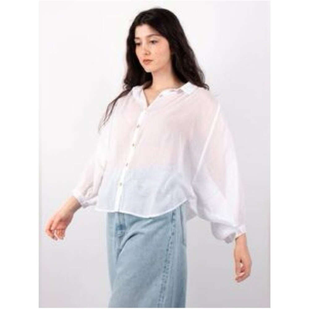 MOTHER Easy Breeze Top Size Small White Cotton Lightweight Blouse